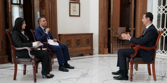 Интервью президента Башшара Аль-Асада сирийским телеканалам (Дамаск – САНА 31-10-2019)